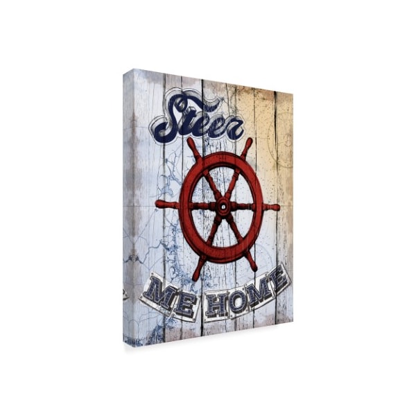 Art Licensing Studio 'Red Ship Wheel' Canvas Art,14x19